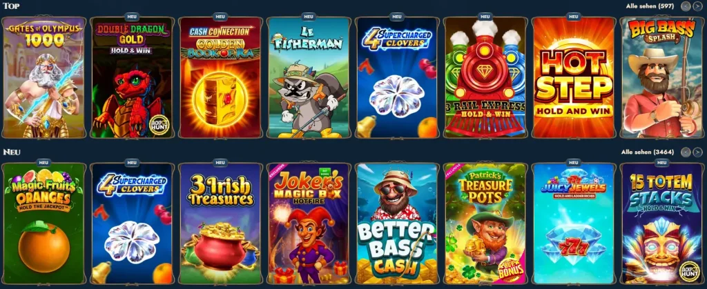 Spielvielfalt bei Casino RichRoyal